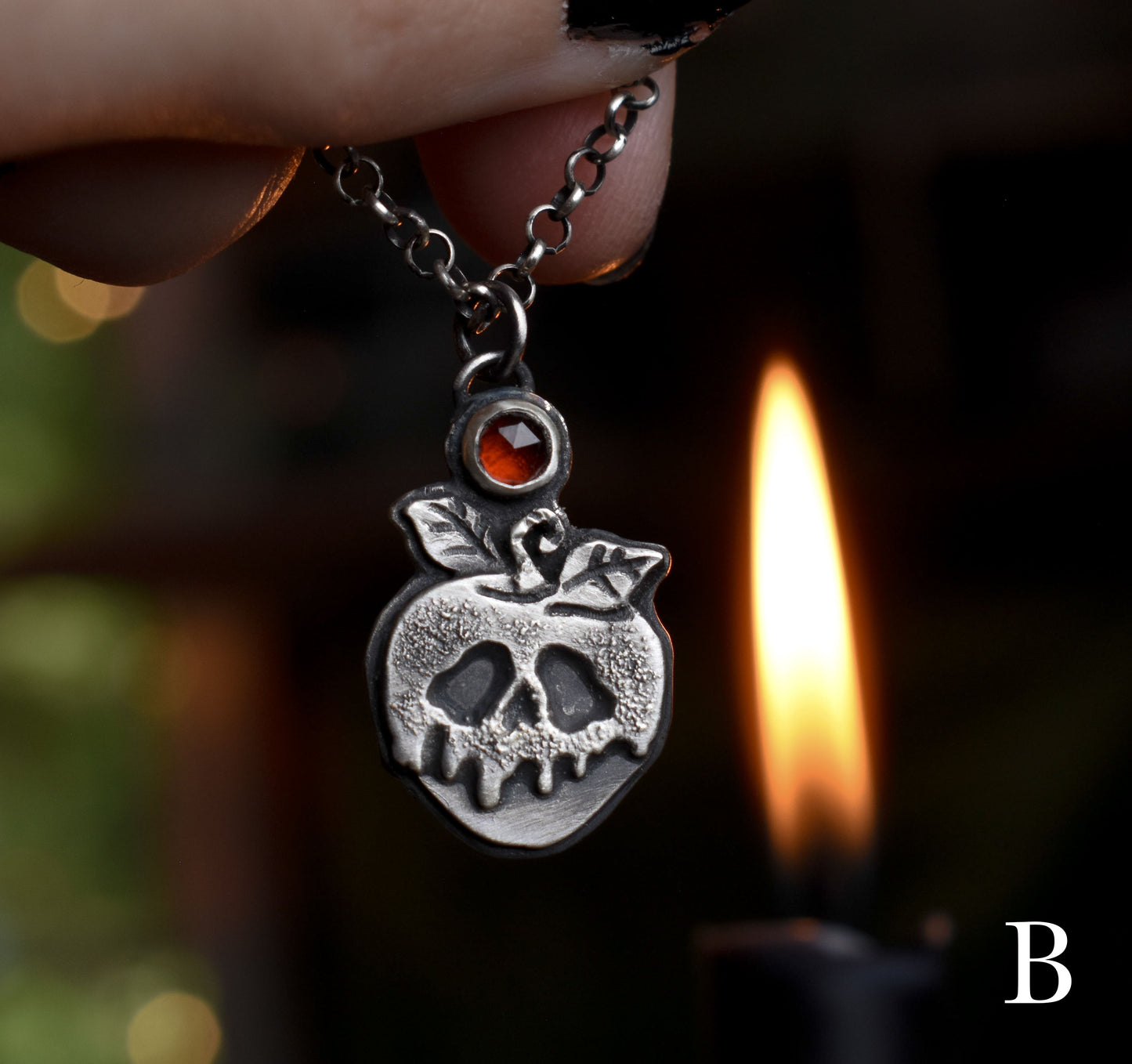 Poison Apples - Garnet/Peridot | Sterling Silver Necklace