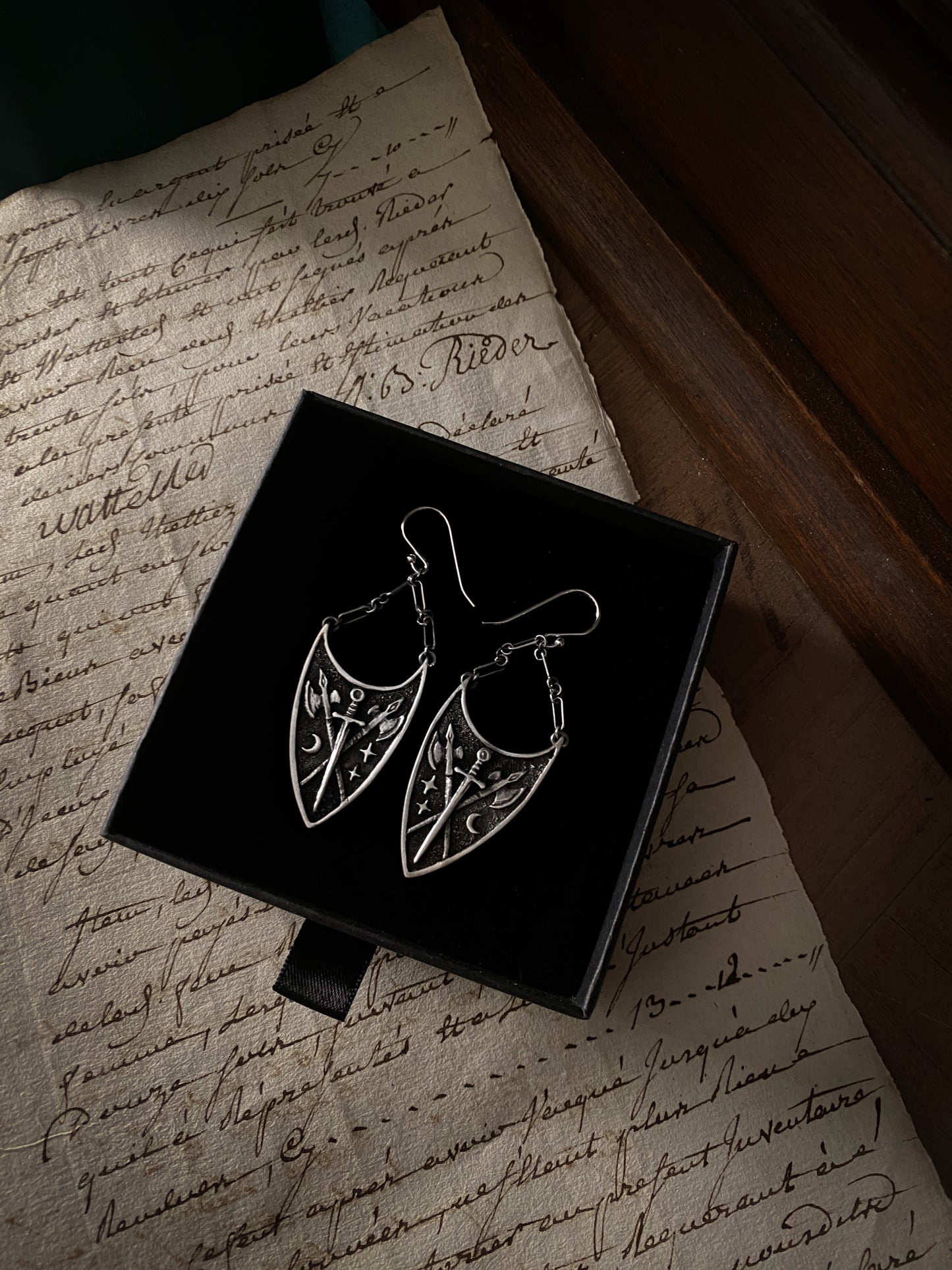 MADE TO ORDER- Armory Earrings - Sterling silver.