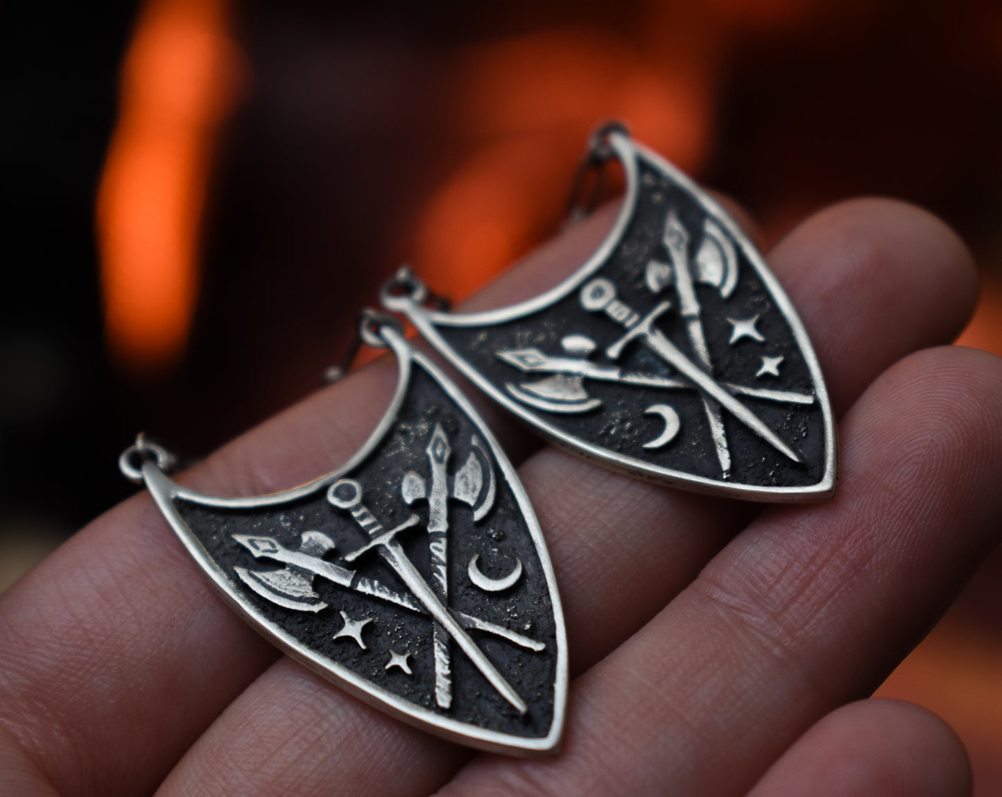 MADE TO ORDER- Armory Earrings - Sterling silver.