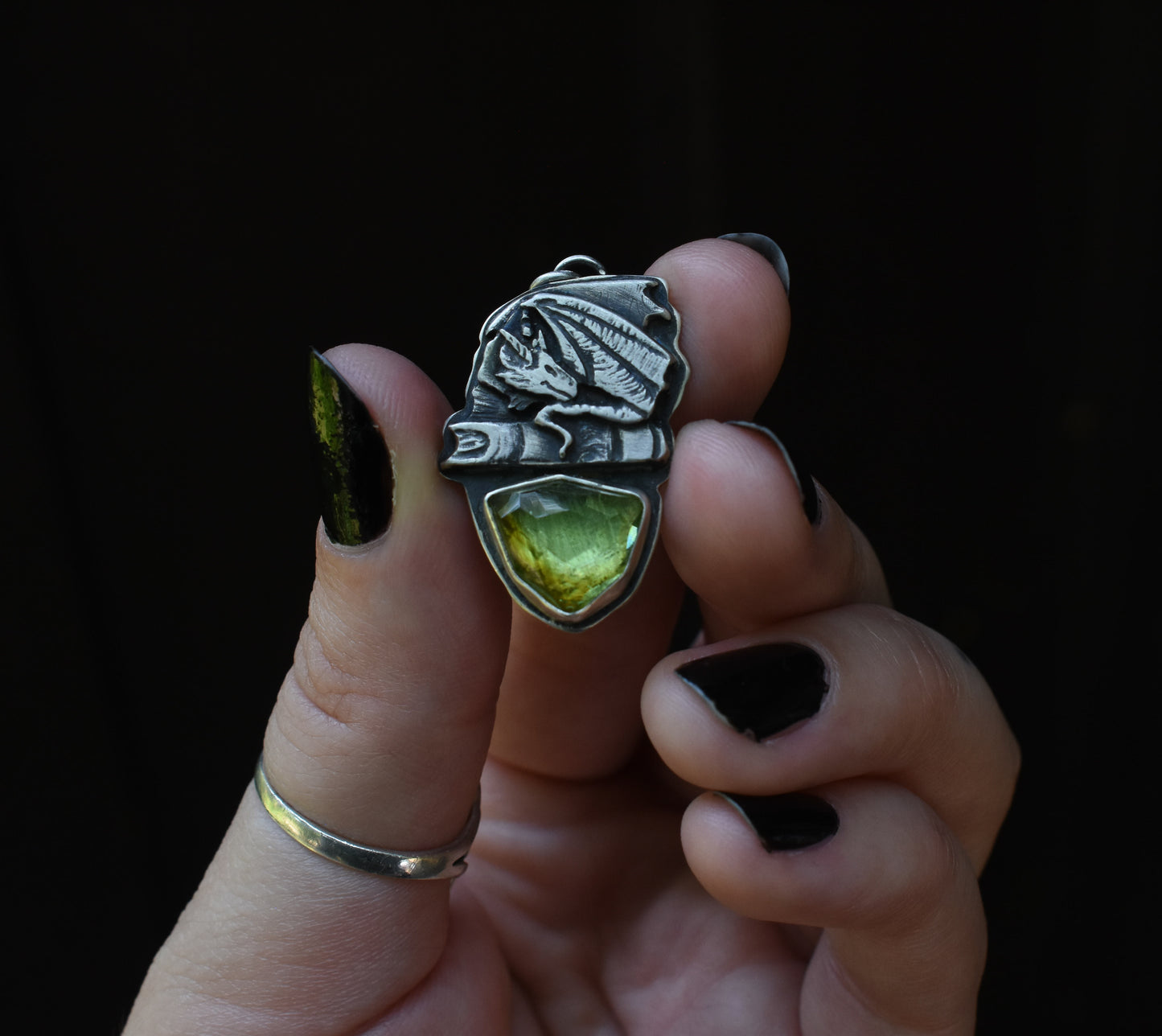 A Study Of Dragons - Tourmaline | Sterling Silver Necklace