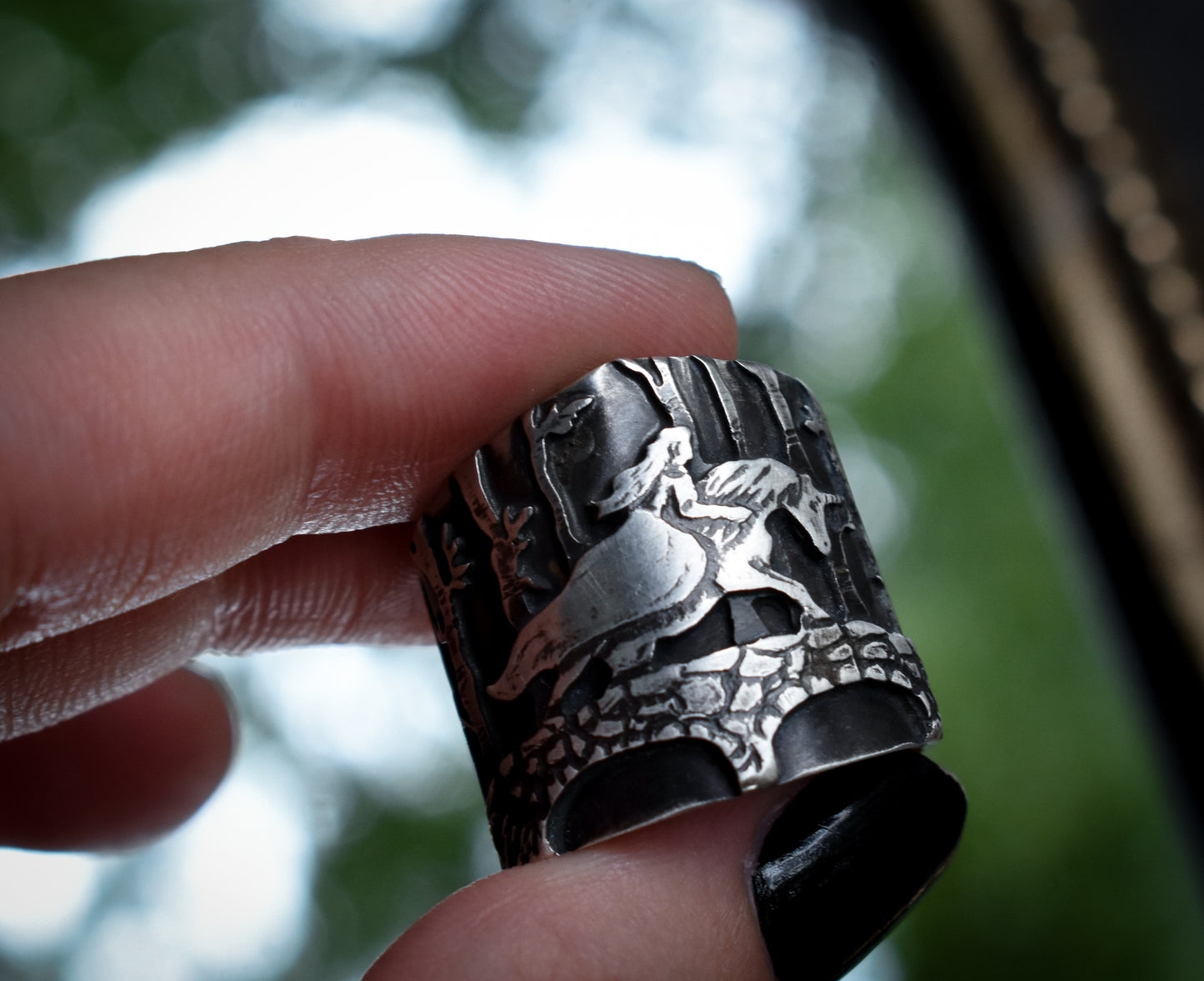 Lady Of The Forest - Sterling Silver Ring | Size 9 US
