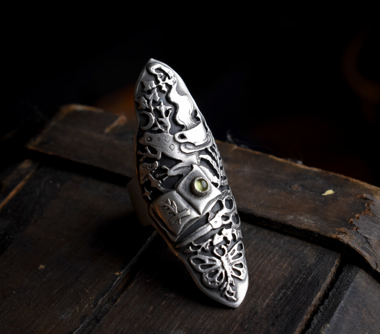 Herbology Witch Ring 6 3/4 US | Sterling Silver