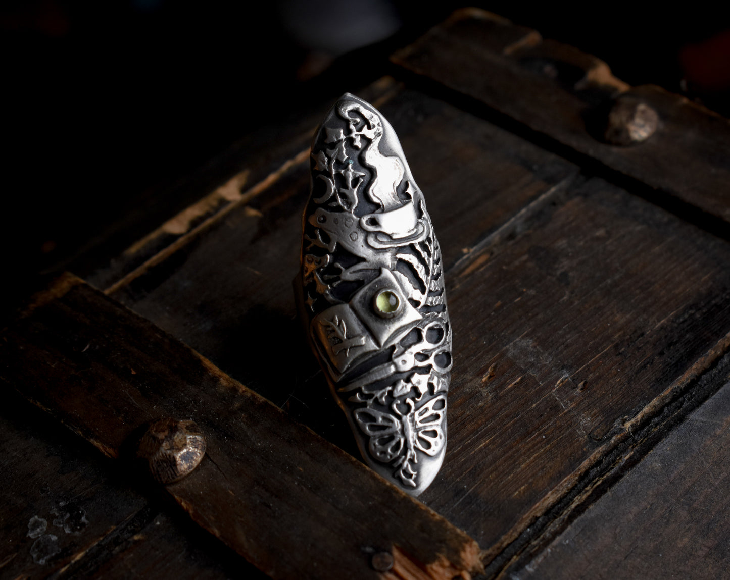 Herbology Witch Ring 6 3/4 US | Sterling Silver