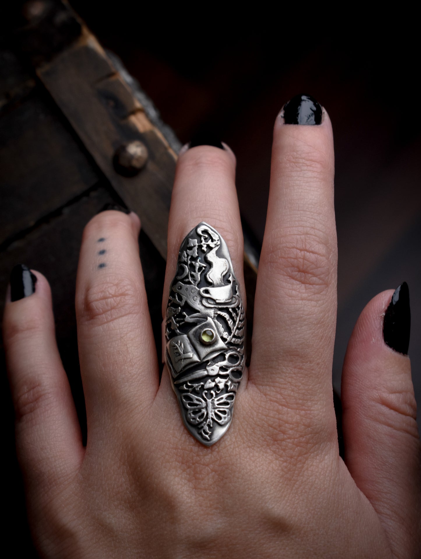 Herbology Witch Ring 6 3/4 US | Sterling Silver