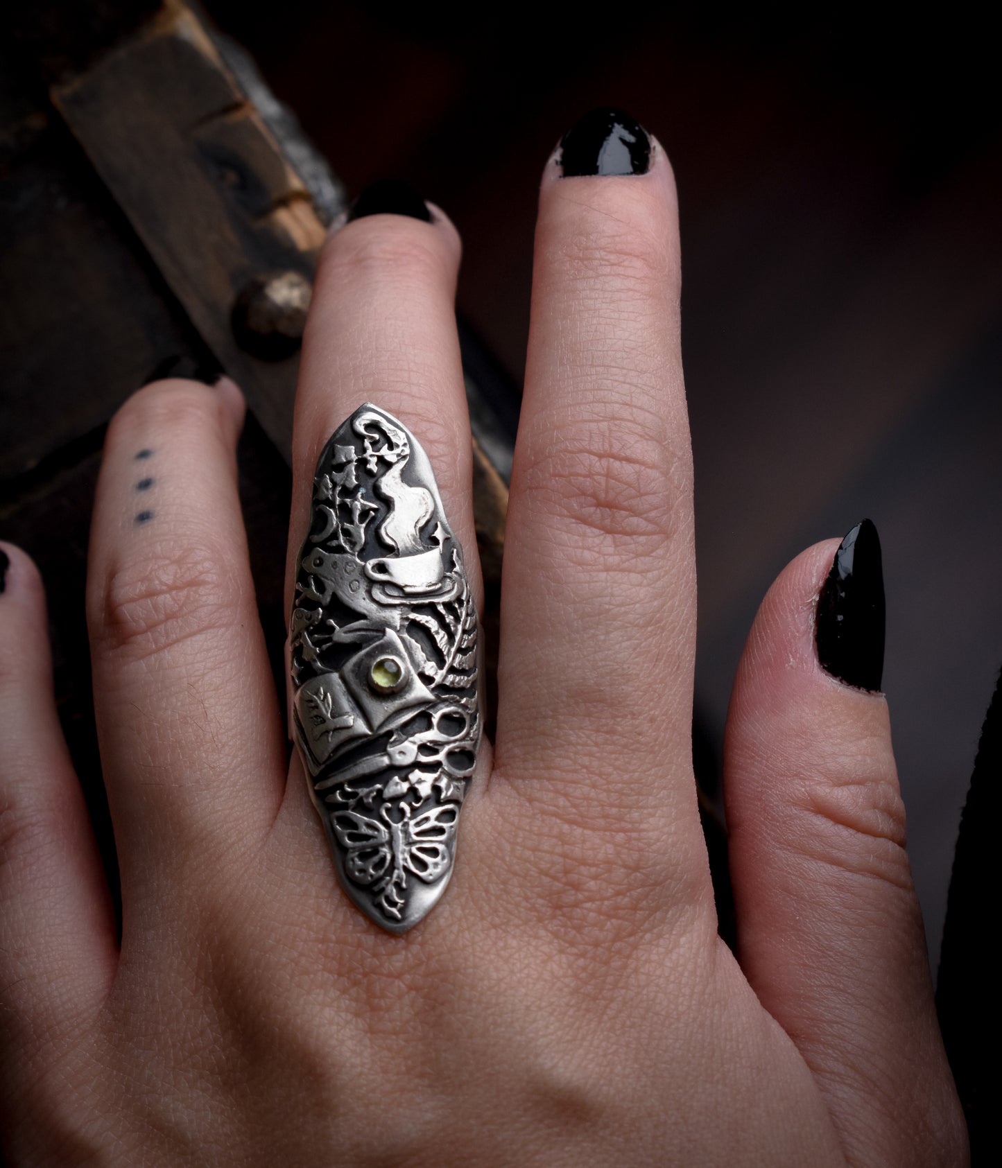 Herbology Witch Ring 6 3/4 US | Sterling Silver