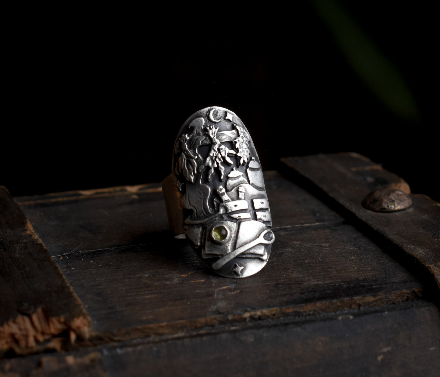 Kitchen Witch Ring 7 3/4 US | Sterling Silver