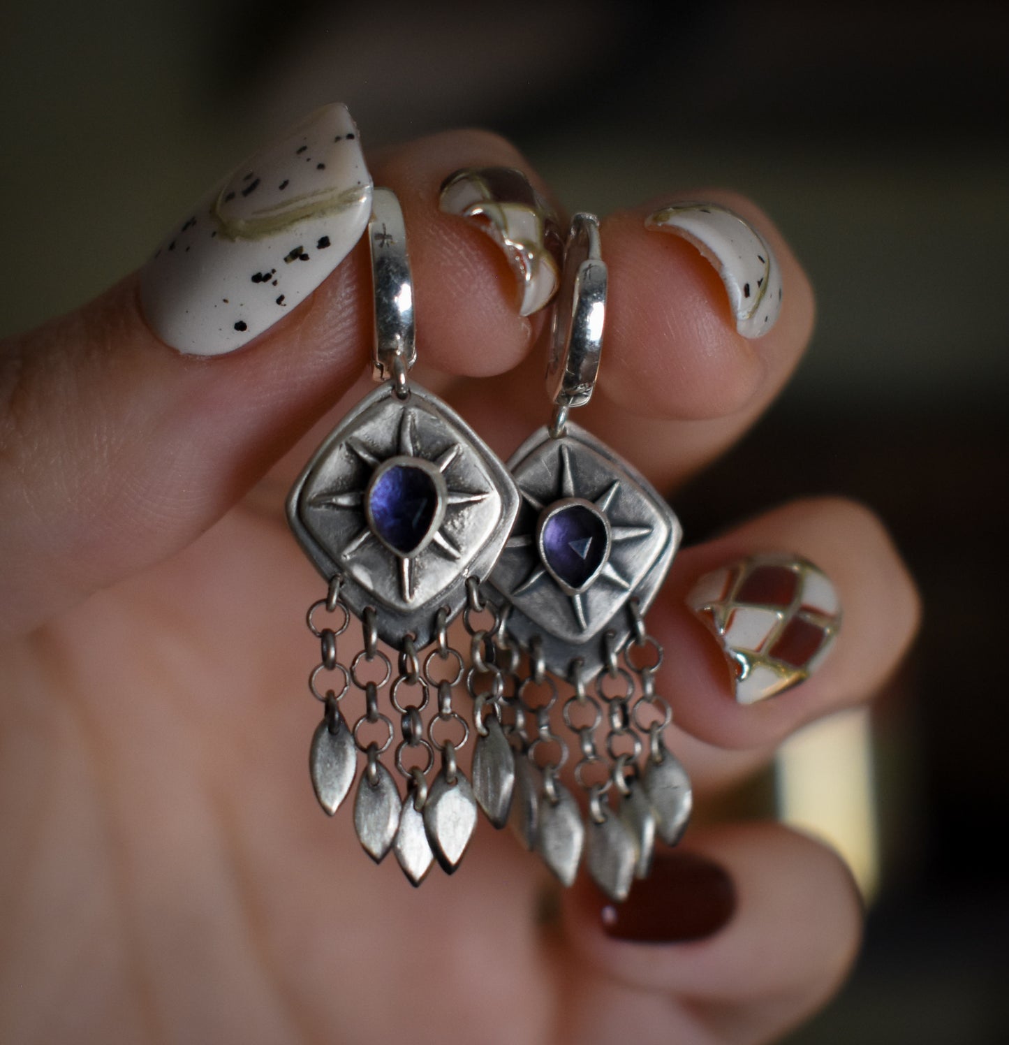 Knight Star Medieval Earrings - Sterling Silver