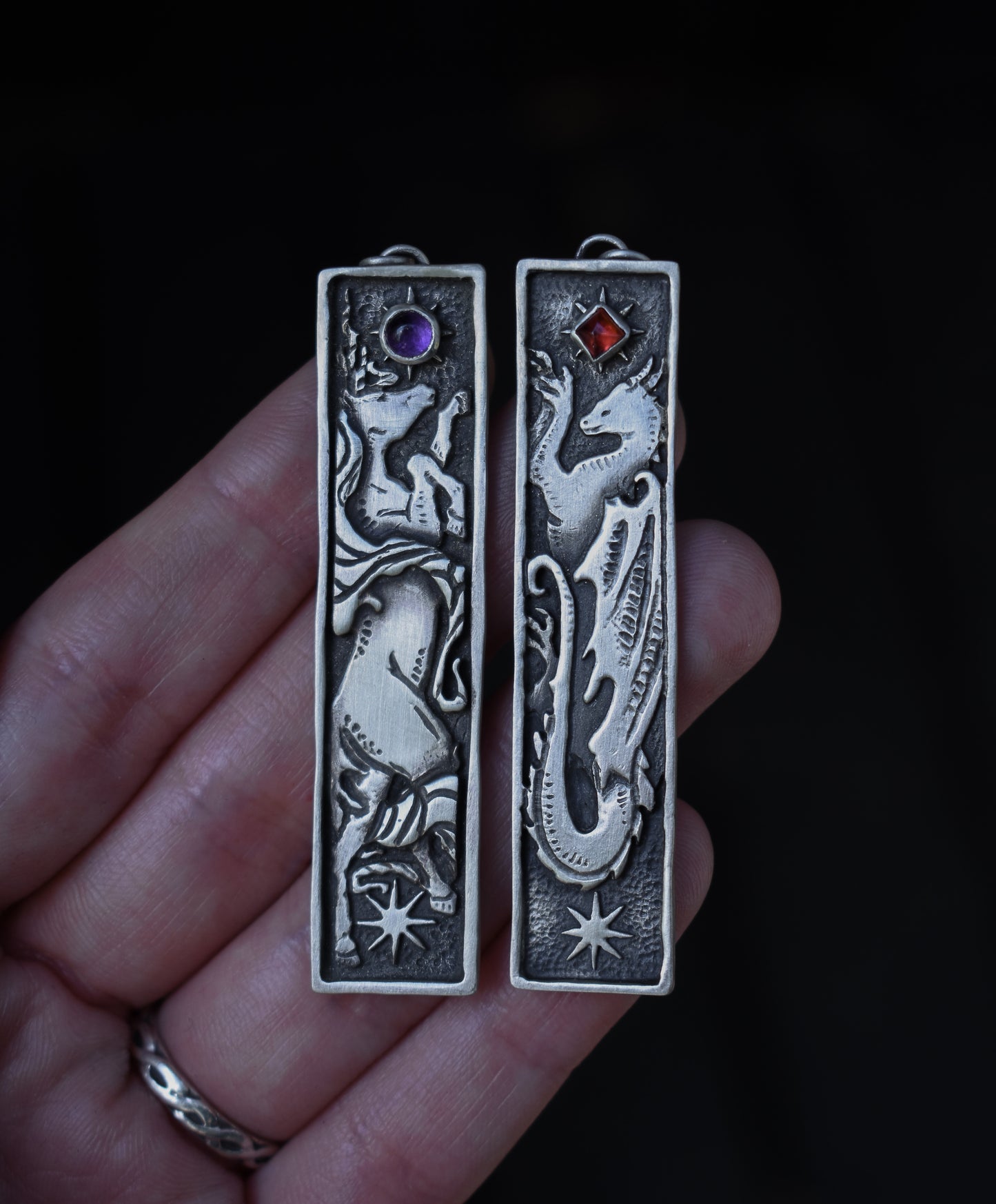 MADE TO ORDER - Medieval Dragon Necklace - Sterling Silver