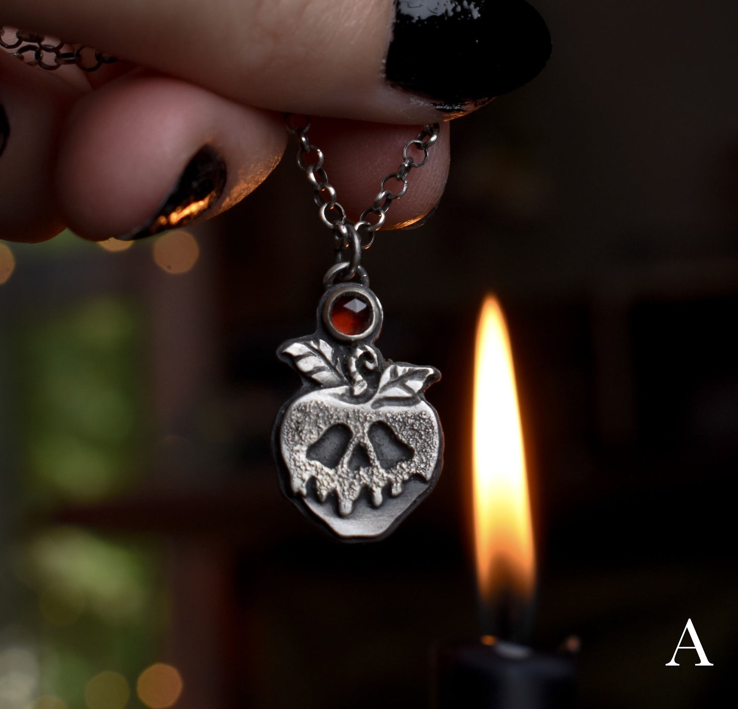 Poison Apples - Garnet/Peridot | Sterling Silver Necklace