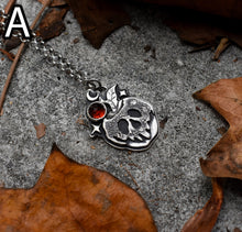 Load image into Gallery viewer, Candied Poison Apples, Garnet, Sterling silver.

