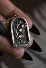 Load image into Gallery viewer, Bleeding Heart, Rose Quartz, Sterling silver.
