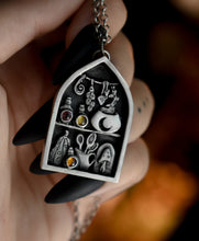 Load image into Gallery viewer, Kitchen Witch Shelf, Tourmaline, Hessonite Garnet, Citrine. Sterling silver.
