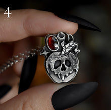 Load image into Gallery viewer, Candied Poison Apples, Garnet, Sterling silver.
