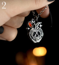 Load image into Gallery viewer, Candied Poison Apples, Garnet, Sterling silver.
