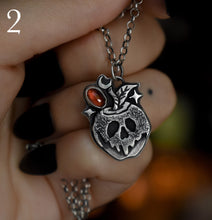 Load image into Gallery viewer, Candied Poison Apples, Garnet, Sterling silver.
