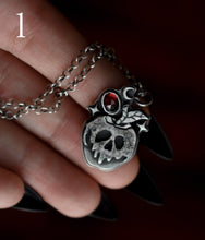 Load image into Gallery viewer, Candied Poison Apples, Garnet, Sterling silver.
