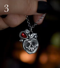 Load image into Gallery viewer, Candied Poison Apples, Garnet, Sterling silver.
