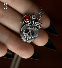 Load image into Gallery viewer, Candied Poison Apples, Garnet, Sterling silver.

