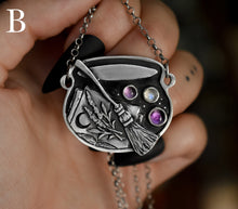 Load image into Gallery viewer, Witchy Cauldrons, Sterling silver.
