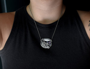 Witchy Cauldrons, Sterling silver.