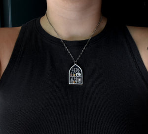 Kitchen Witch Shelf, Tourmaline, Hessonite Garnet, Citrine. Sterling silver.