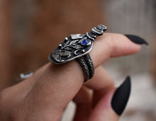 Load image into Gallery viewer, Witchy Potion Ring, Tanzanite, Sterling silver.
