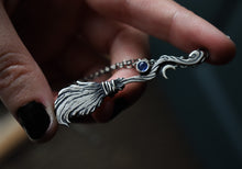 Load image into Gallery viewer, Witchy Whimsical Broom, Sterling silver.
