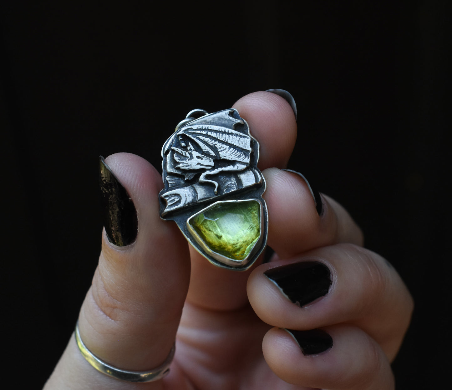 A Study Of Dragons - Tourmaline | Sterling Silver Necklace