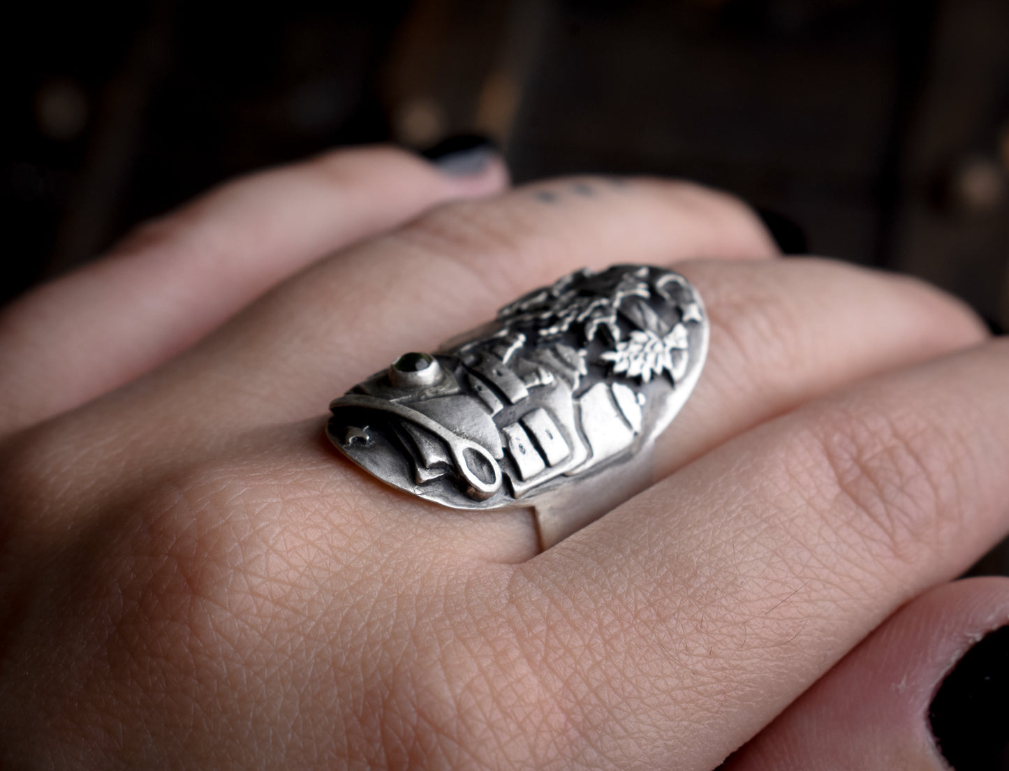 Kitchen Witch Ring 7 3/4 US | Sterling Silver