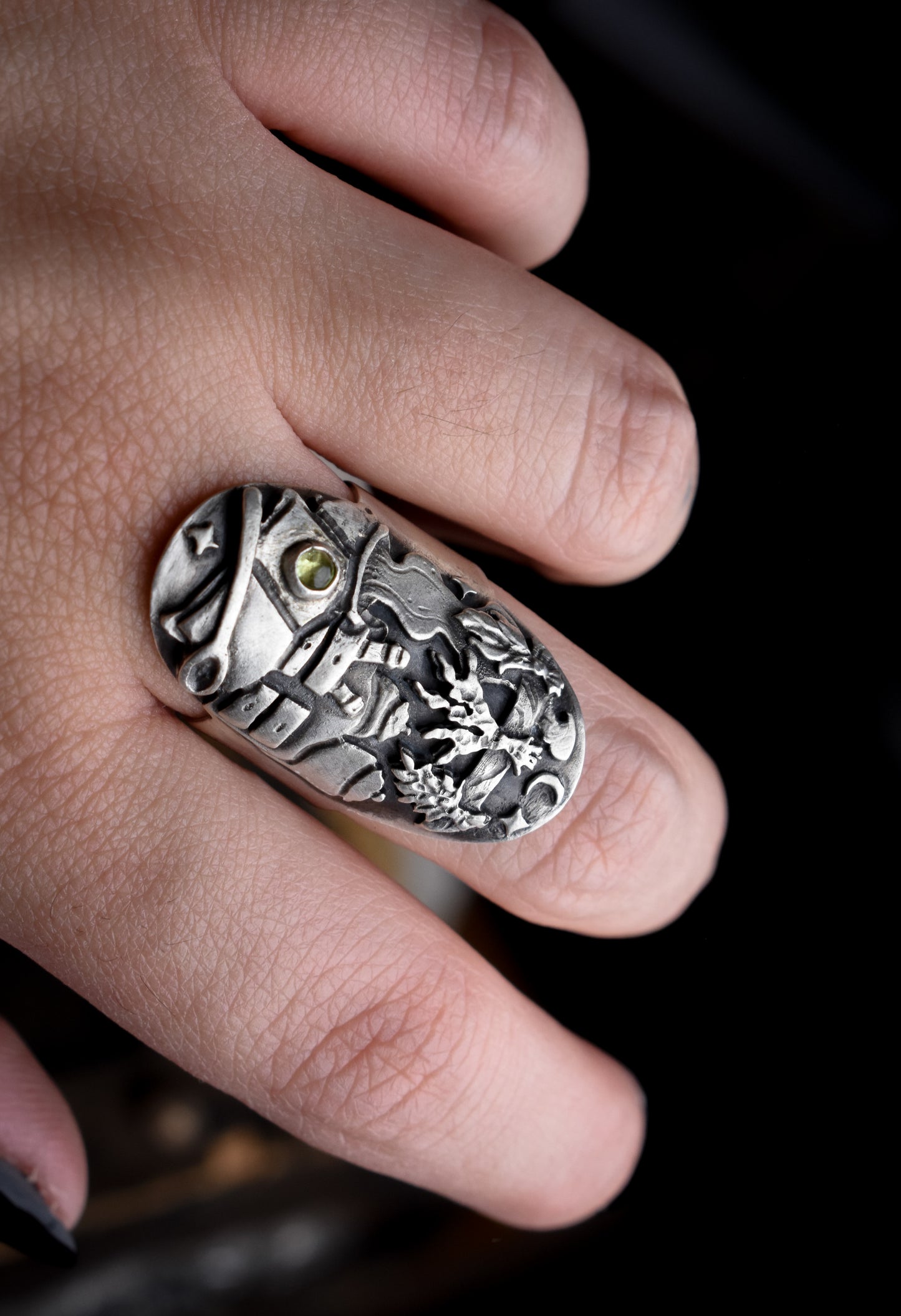 Kitchen Witch Ring 7 3/4 US | Sterling Silver
