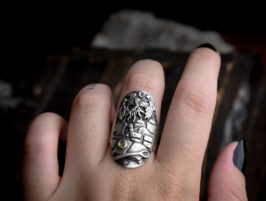 Kitchen Witch Ring 7 3/4 US | Sterling Silver