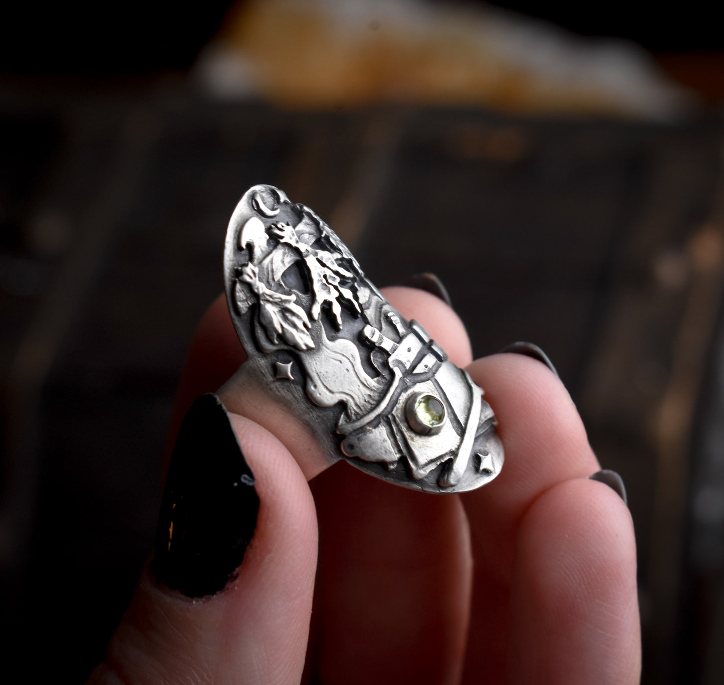 Kitchen Witch Ring 7 3/4 US | Sterling Silver