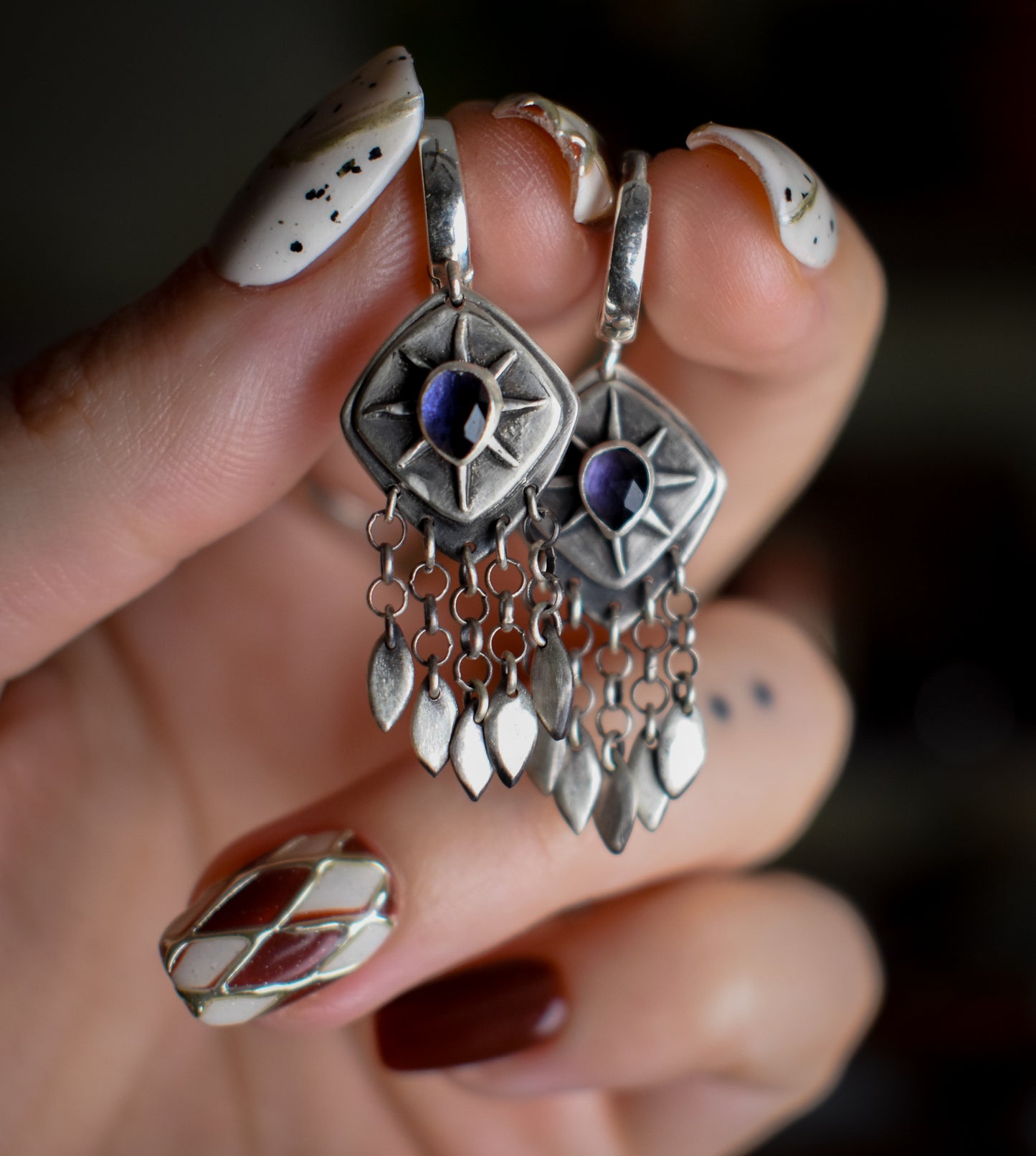 Knight Star Medieval Earrings - Sterling Silver