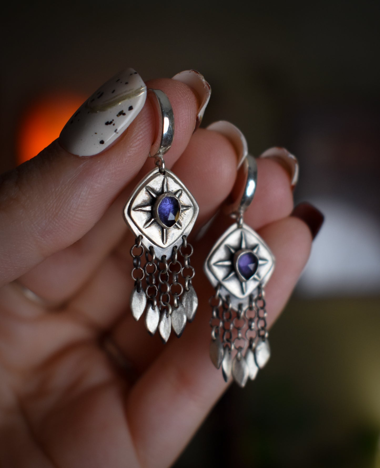 Knight Star Medieval Earrings - Sterling Silver