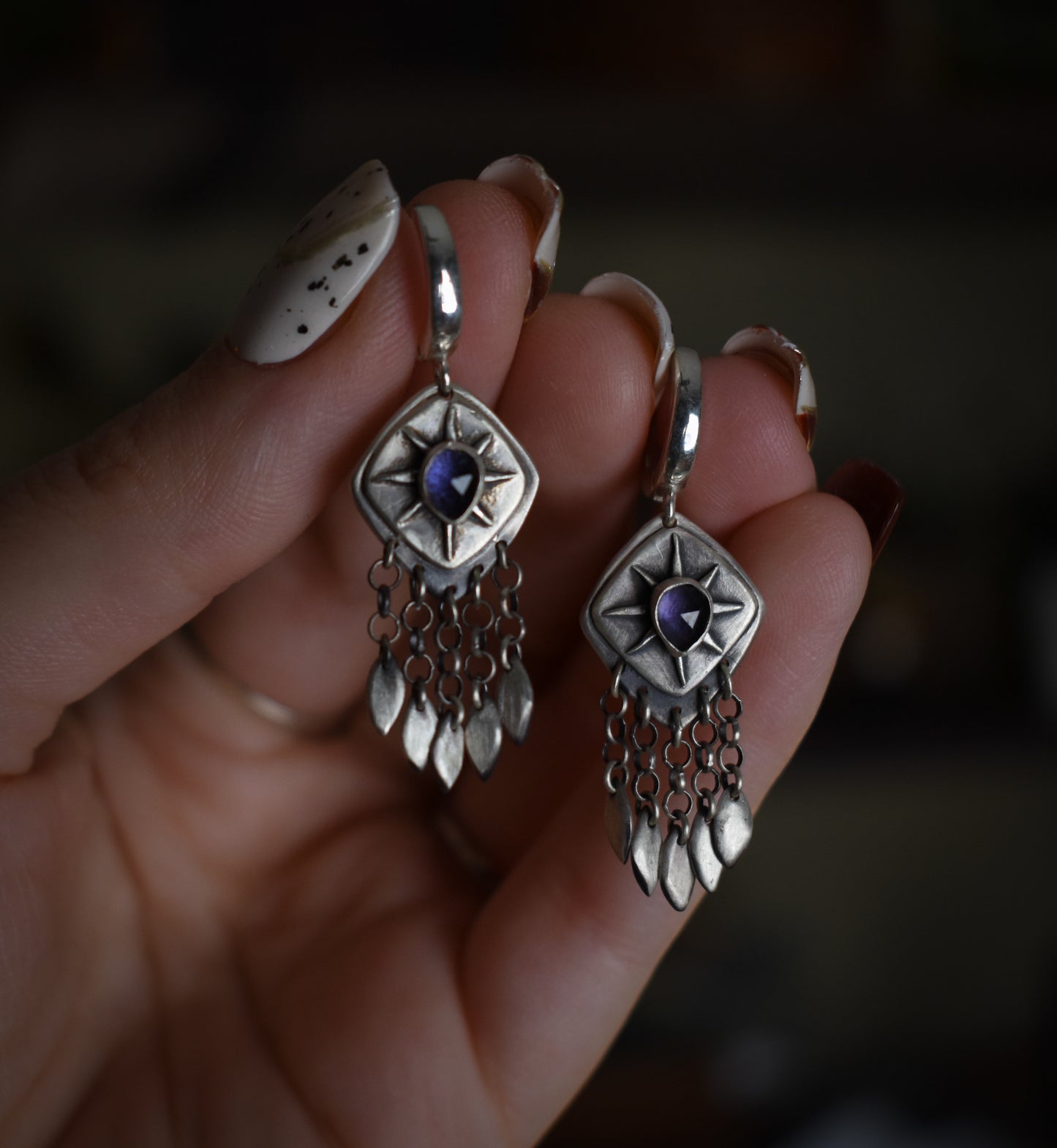 Knight Star Medieval Earrings - Sterling Silver