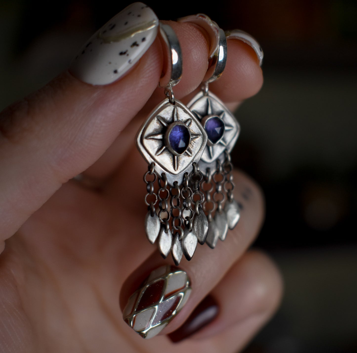 Knight Star Medieval Earrings - Sterling Silver