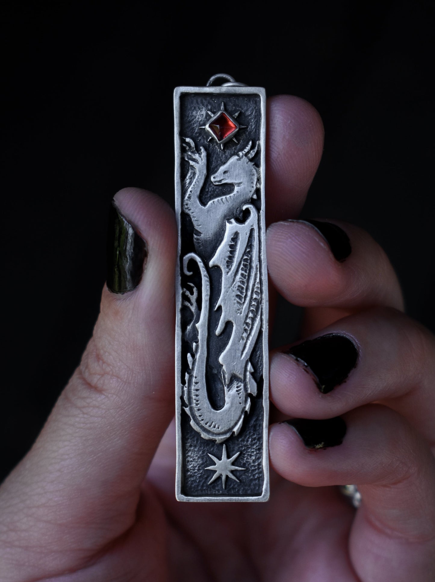 MADE TO ORDER - Medieval Dragon Necklace - Sterling Silver