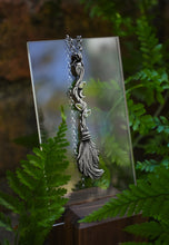 Load image into Gallery viewer, Botanical, Witchy, Whimsical Broom - Peridot - Sterling silver.
