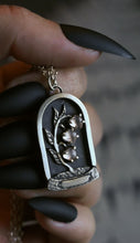 Load image into Gallery viewer, Bleeding Heart, Rose Quartz, Sterling silver.
