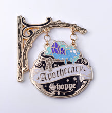 Load image into Gallery viewer, Apothecary Shoppe Sign-Enamel Pin
