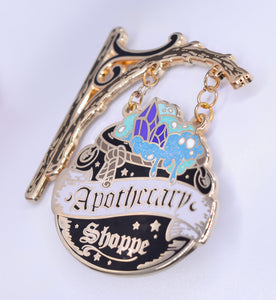Apothecary Shoppe Sign-Enamel Pin