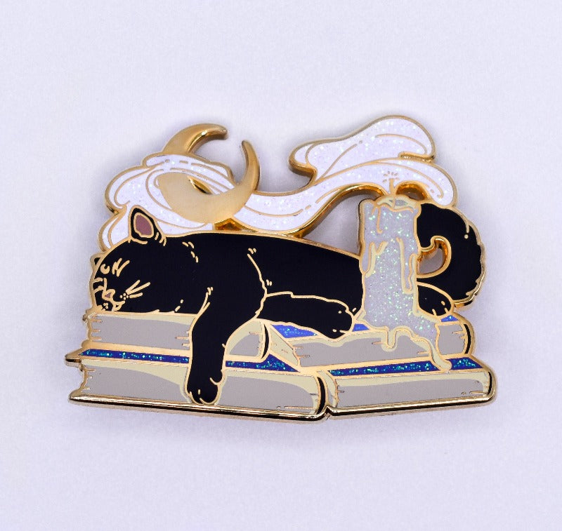 Magic Cat Pin Sleeping Magical Cat-Enamel Pin – The Sylvan Smith