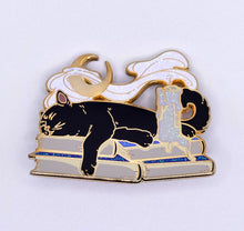 Load image into Gallery viewer, Sleeping Magical Cat-Enamel Pin
