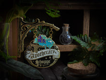 Load image into Gallery viewer, Apothecary Shoppe Sign-Enamel Pin
