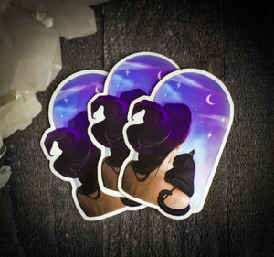 Witch and her familiar-Vinyl Sticker