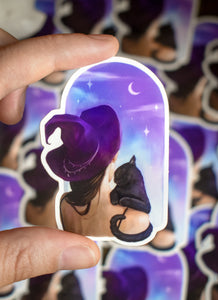 Witch and her familiar-Vinyl Sticker